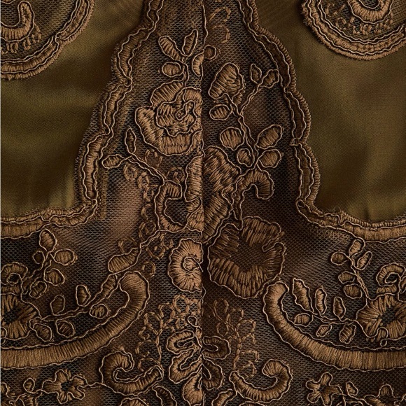 H&M Edition Brown Lace-Detail Satin Camisole Top. Large. NWT 1333829001 - Picture 7 of 7